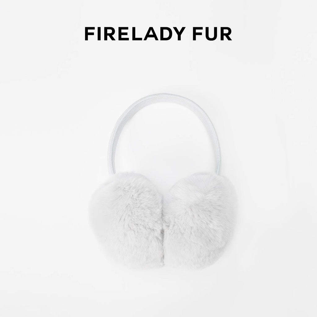 Autumn and Winter Plush Warm Fashionable Ear Protection Rabbit Fur Ear Muffs-1