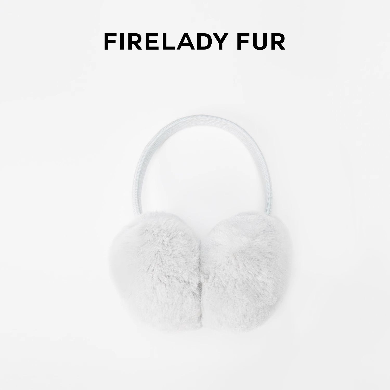 Autumn and Winter Plush Warm Fashionable Ear Protection Rabbit Fur Ear Muffs-1
