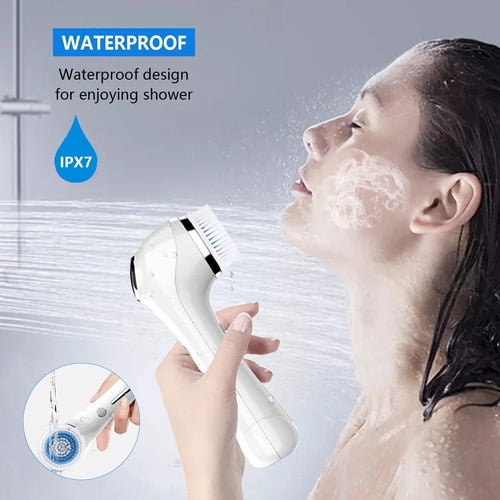 ✅ 3-in-1 Facial Cleansing Brush – Waterproof Exfoliating & Skin Care Tool