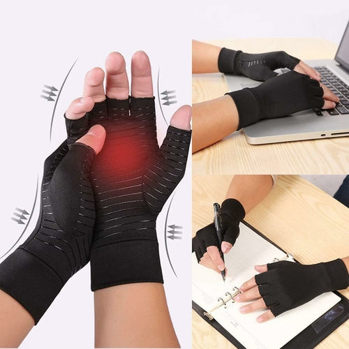 XWOW™ Compression Arthritis Gloves – Pain Relief Half Finger Support Brace (Unisex)