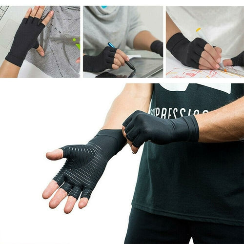 XWOW™ Compression Arthritis Gloves – Pain Relief Half Finger Support Brace (Unisex)
