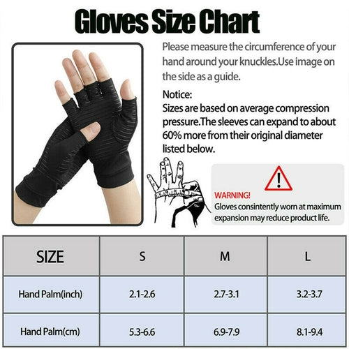 XWOW™ Compression Arthritis Gloves – Pain Relief Half Finger Support Brace (Unisex)