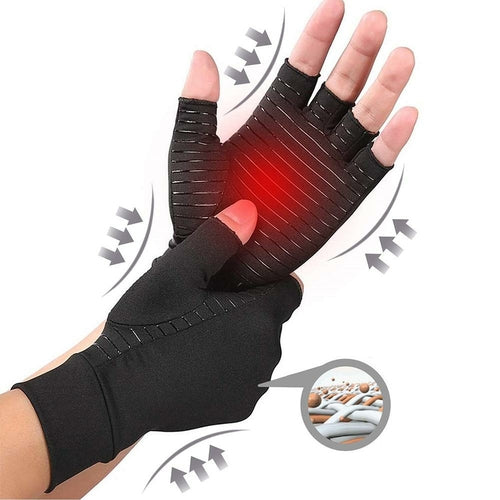 XWOW™ Compression Arthritis Gloves – Pain Relief Half Finger Support Brace (Unisex)