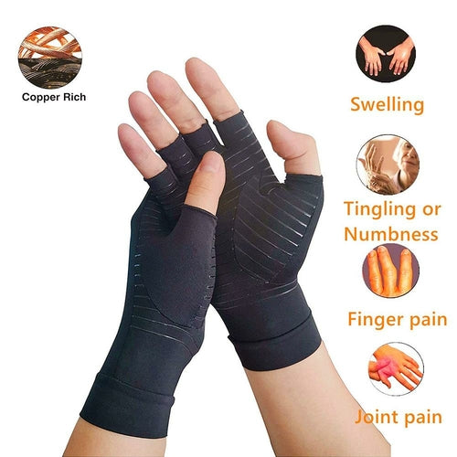 XWOW™ Compression Arthritis Gloves – Pain Relief Half Finger Support Brace (Unisex)