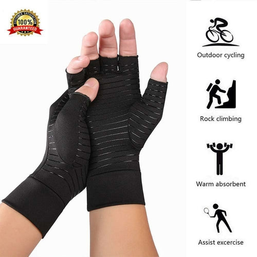 XWOW™ Compression Arthritis Gloves – Pain Relief Half Finger Support Brace (Unisex)