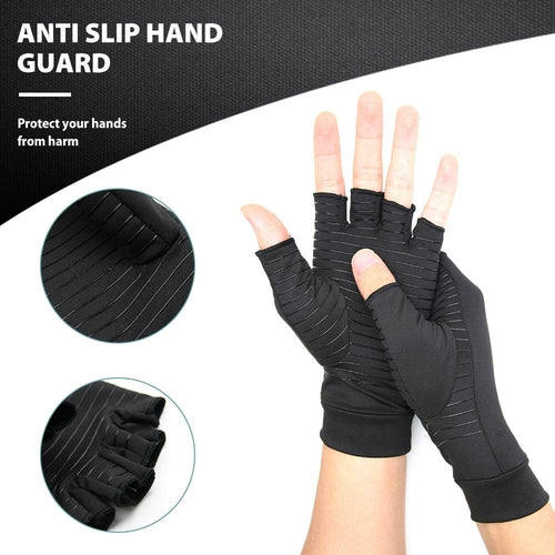 XWOW™ Compression Arthritis Gloves – Pain Relief Half Finger Support Brace (Unisex)