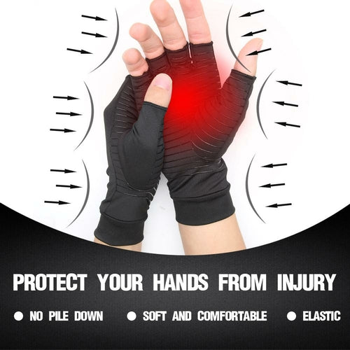 XWOW™ Compression Arthritis Gloves – Pain Relief Half Finger Support Brace (Unisex)