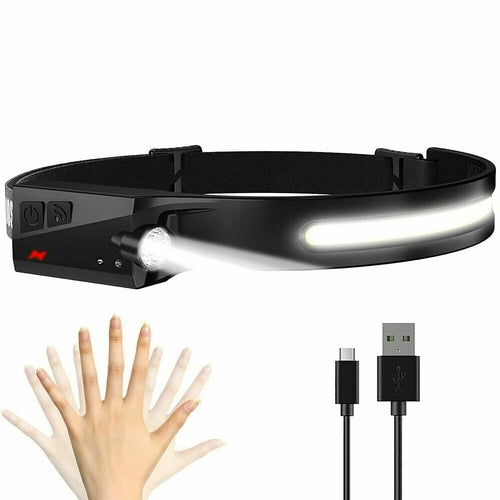 👉 XWOW™ Rechargeable COB LED Headlamp – 350 Lumens Hands-Free Outdoor Torch