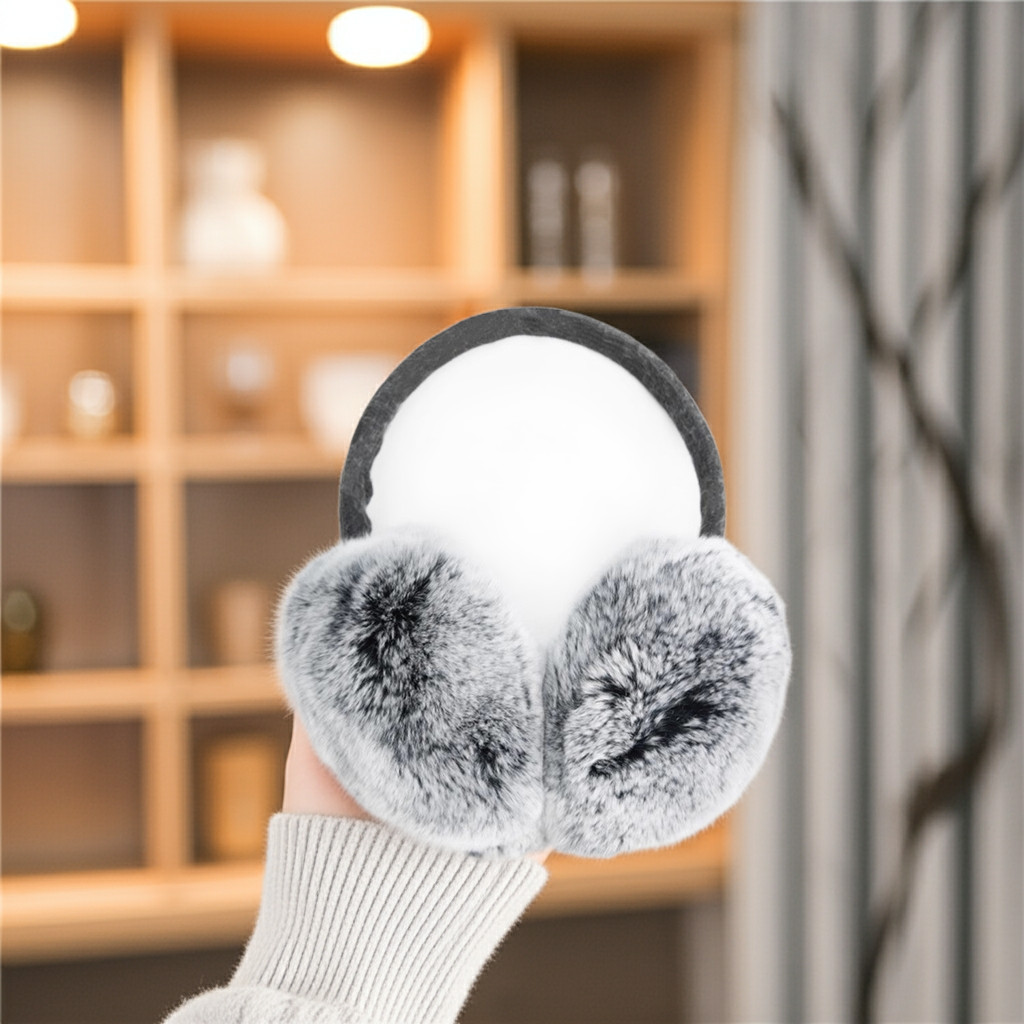 Autumn and Winter Plush Warm Fashionable Ear Protection Rabbit Fur Ear Muffs